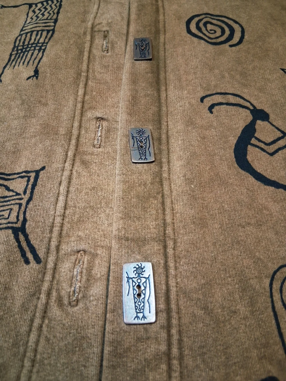 Vintage 90s Bfofo Designs Tribal Art Shacket - Size S - Made in Canada - Picture 3 of 8